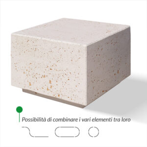 Panchina in cemento cubo componibile